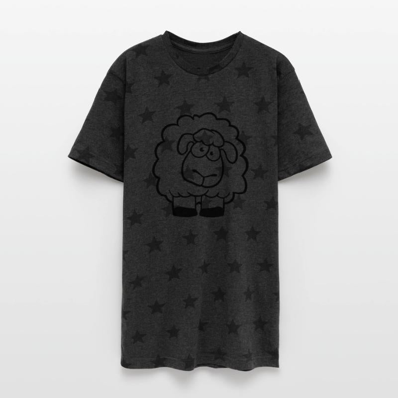 Small Sheep Looks Stupid Cute Curious Cartoon Cool