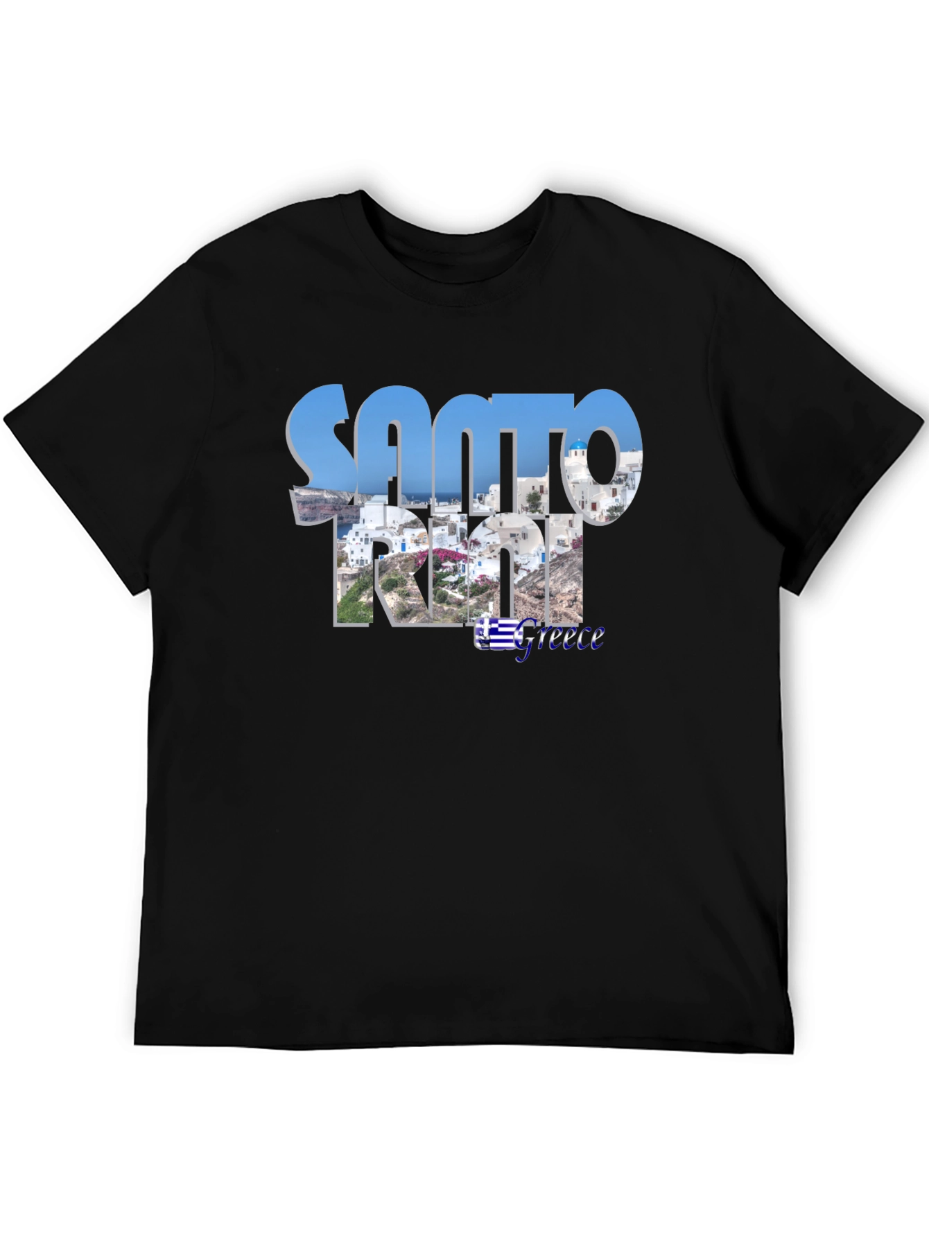 Santorini Greece Graphic T-Shirt