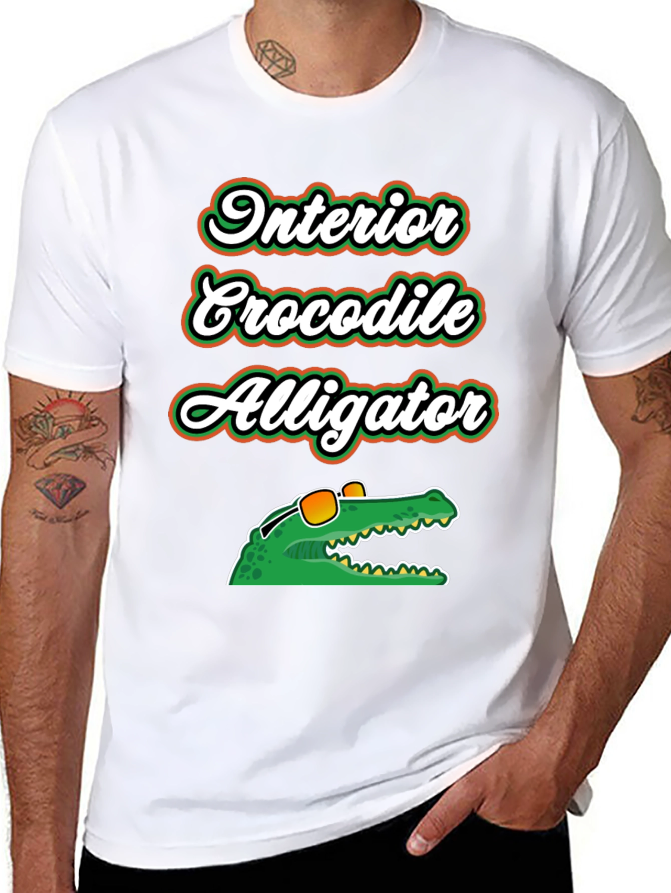 Interior Crocodile Alligator Graphic T-Shirt