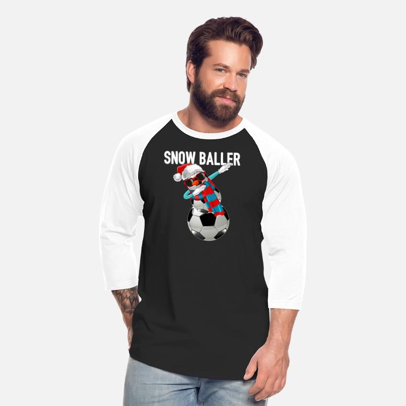 Snow Baller Christmas Santa Hat Football Player