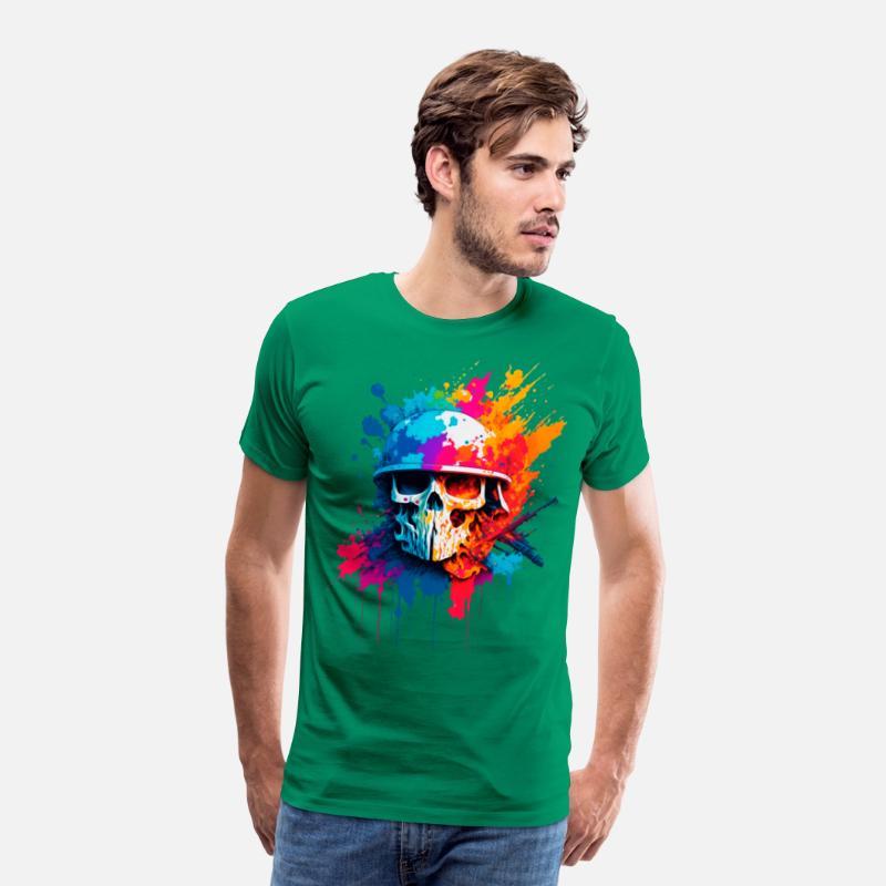 soldier skull color splash