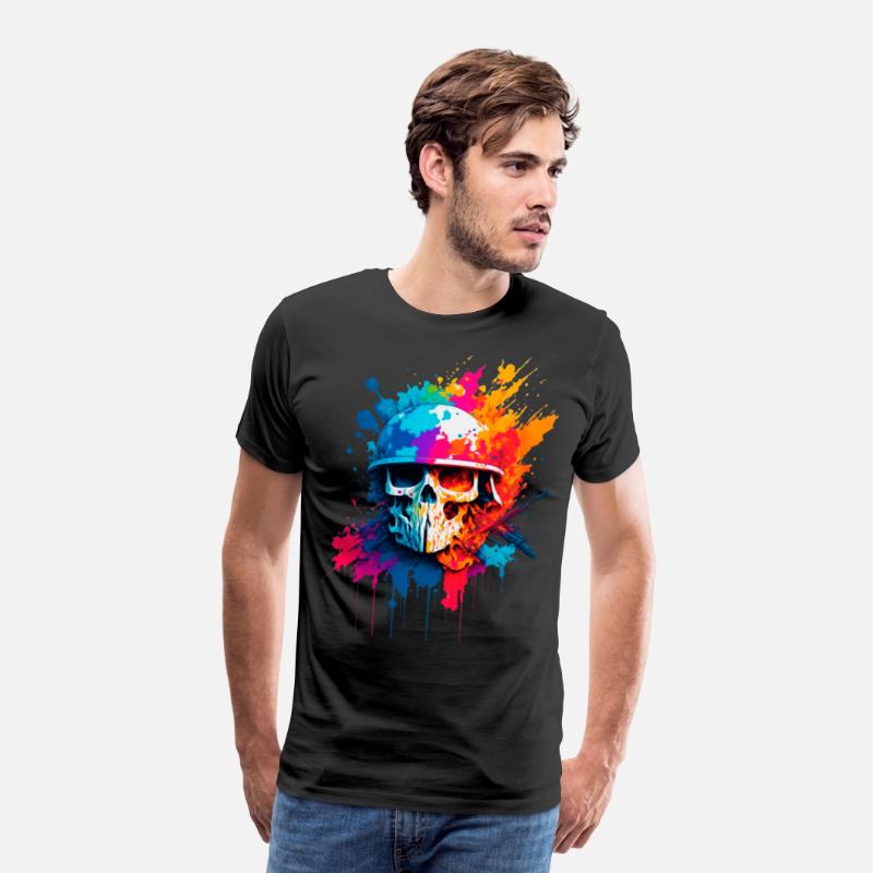 soldier skull color splash
