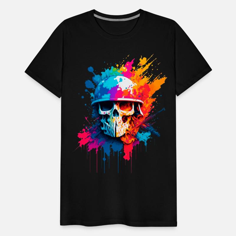 soldier skull color splash
