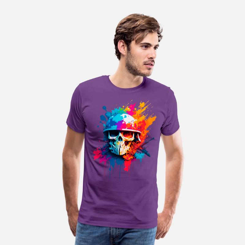 soldier skull color splash
