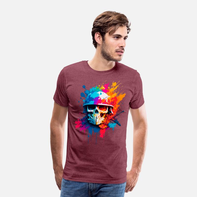 soldier skull color splash