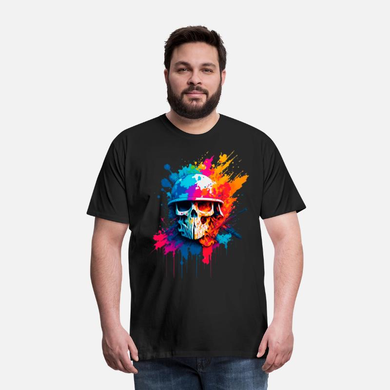 soldier skull color splash
