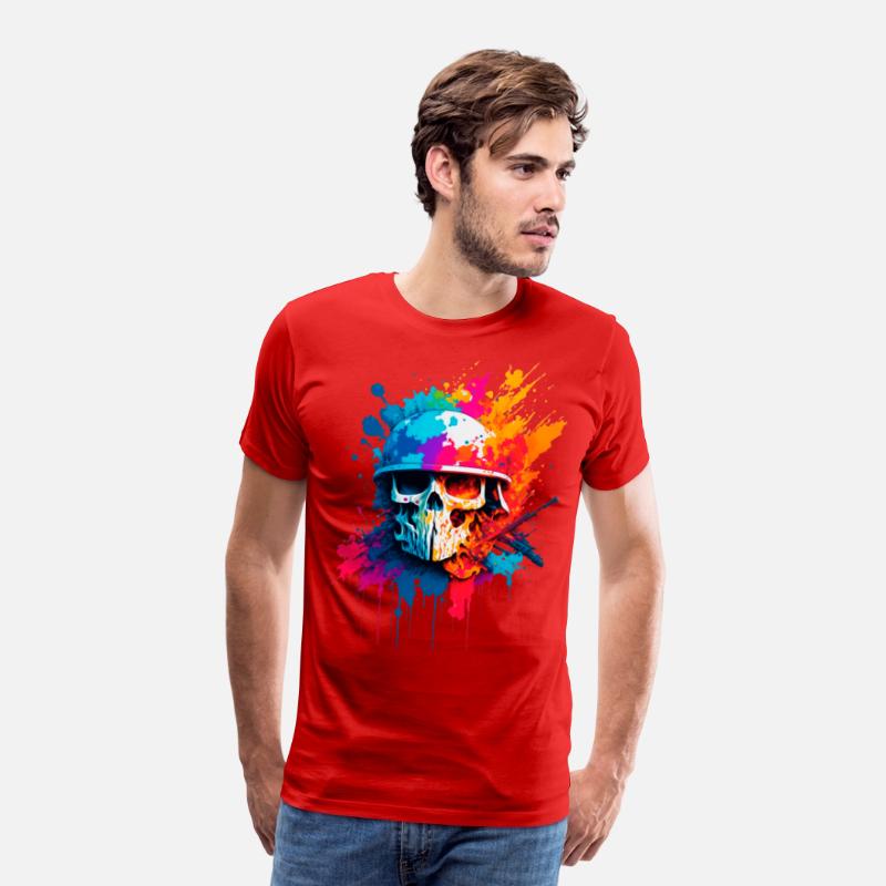 soldier skull color splash