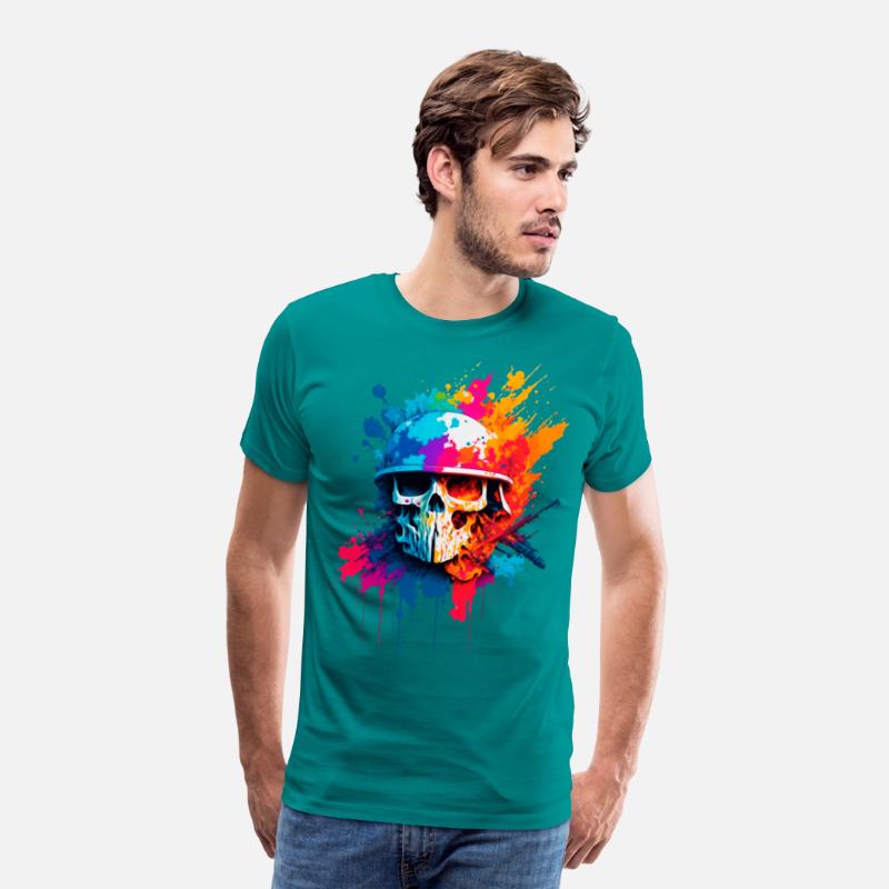 soldier skull color splash