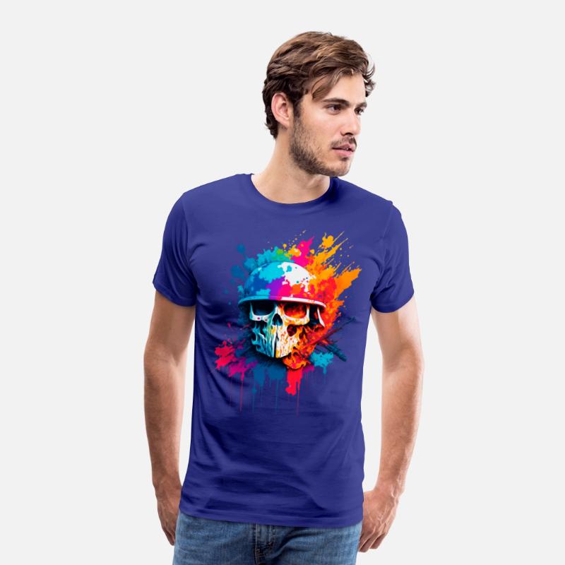 soldier skull color splash