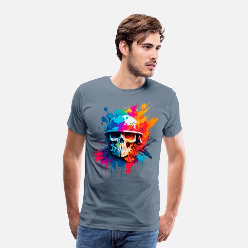 soldier skull color splash