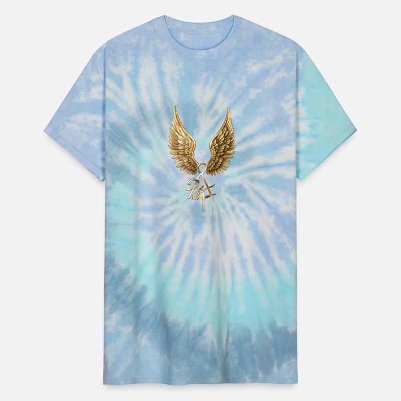 SPARKLY GOLD ANGEL WINGS PEACE TEXT AI GENERATED