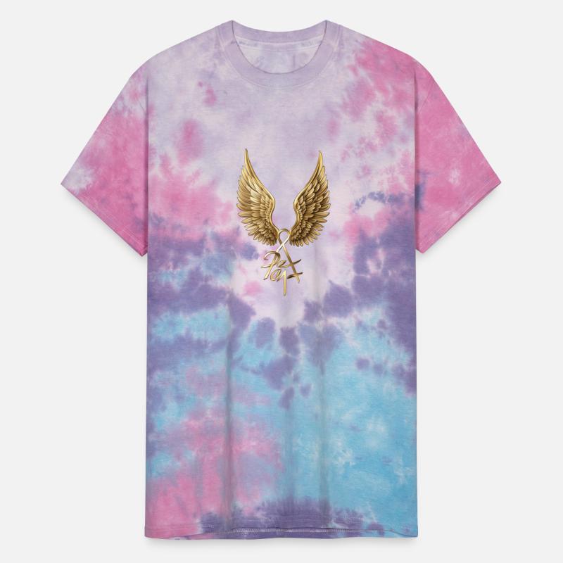 SPARKLY GOLD ANGEL WINGS PEACE TEXT AI GENERATED