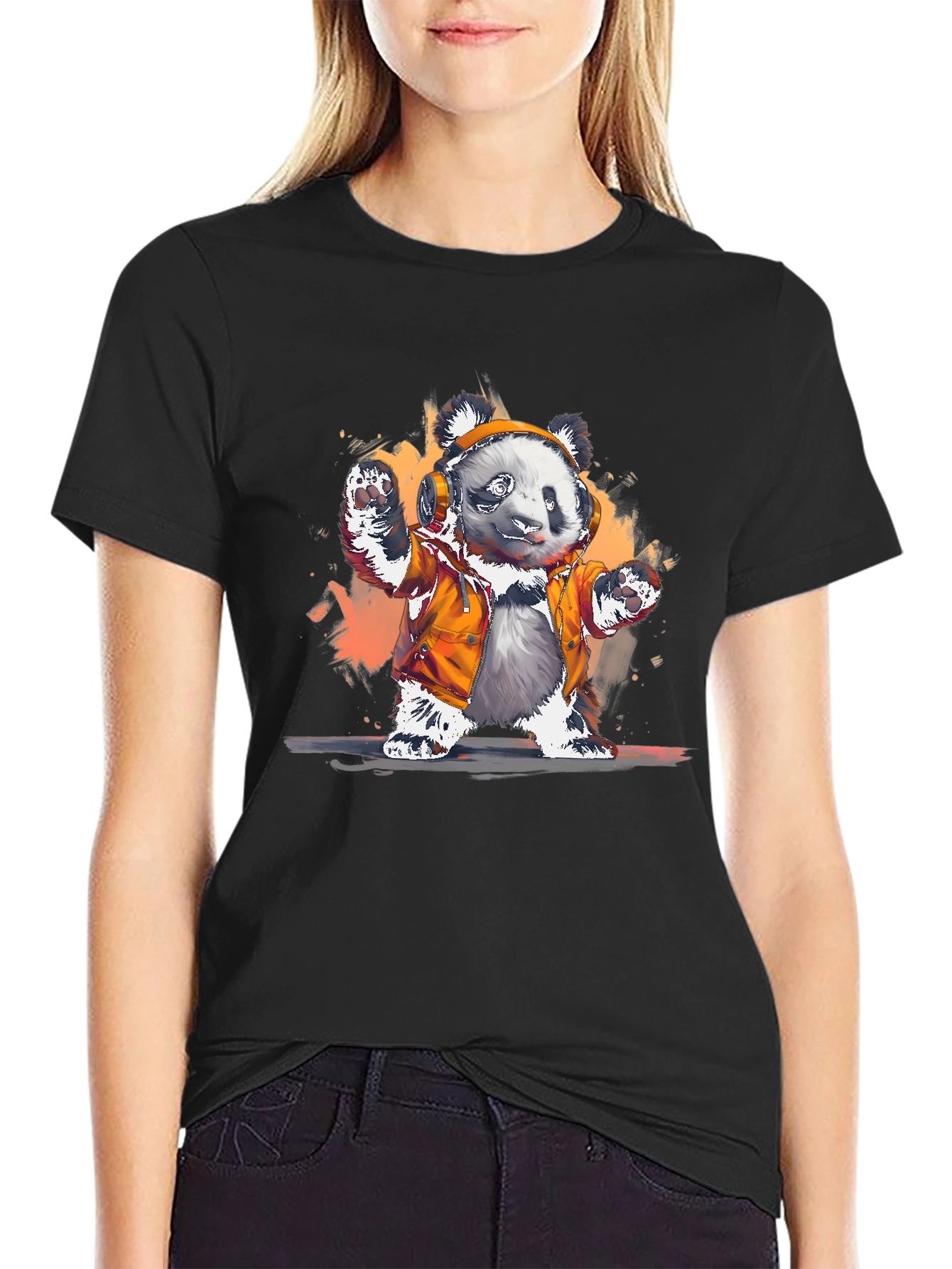 Panda DJ Graphic T-Shirt - Cool Animal Tee