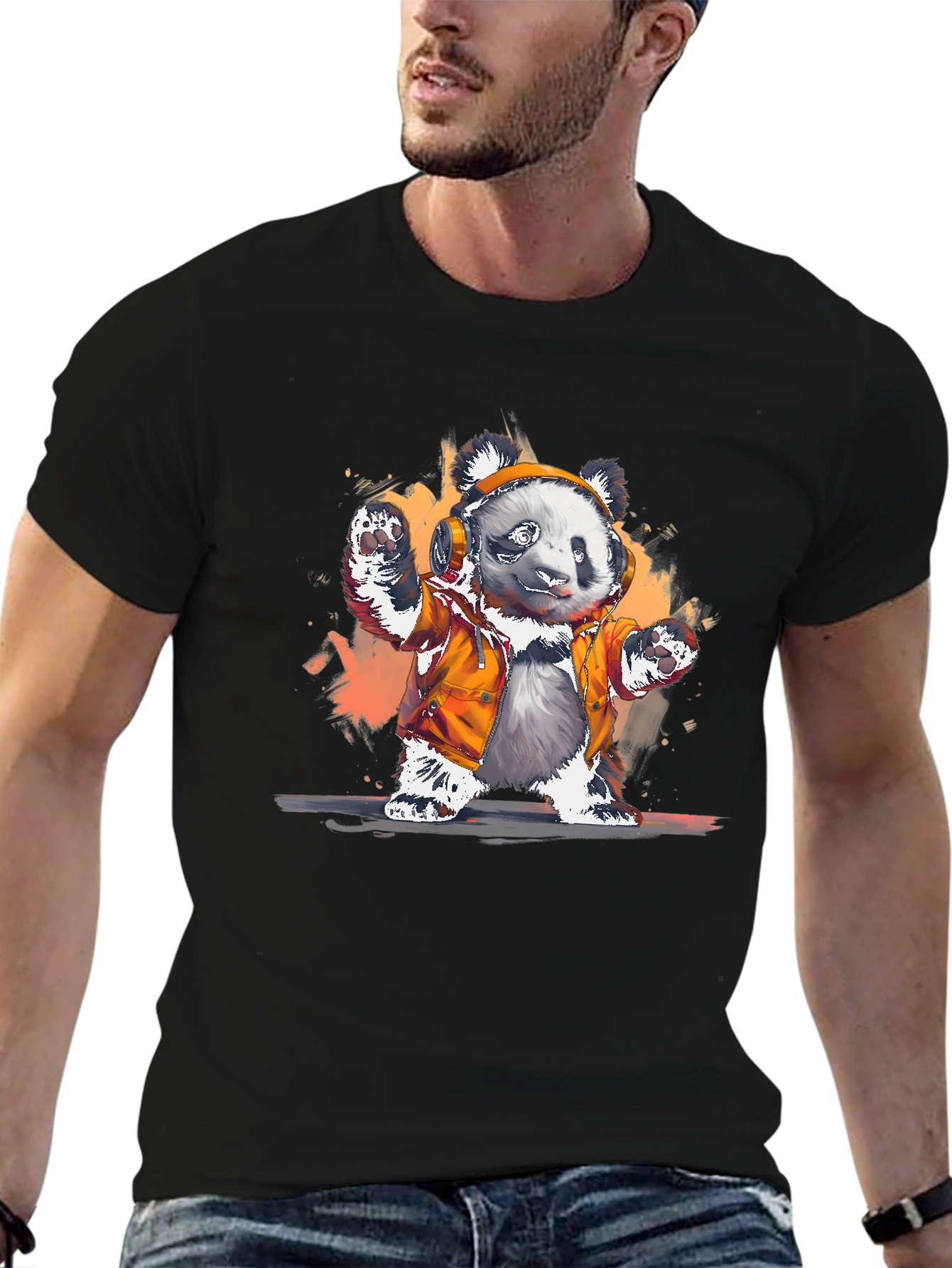 Panda DJ Graphic T-Shirt - Cool Animal Tee