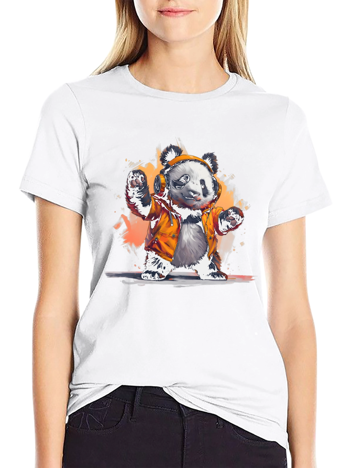 Panda DJ Graphic T-Shirt - Cool Animal Tee