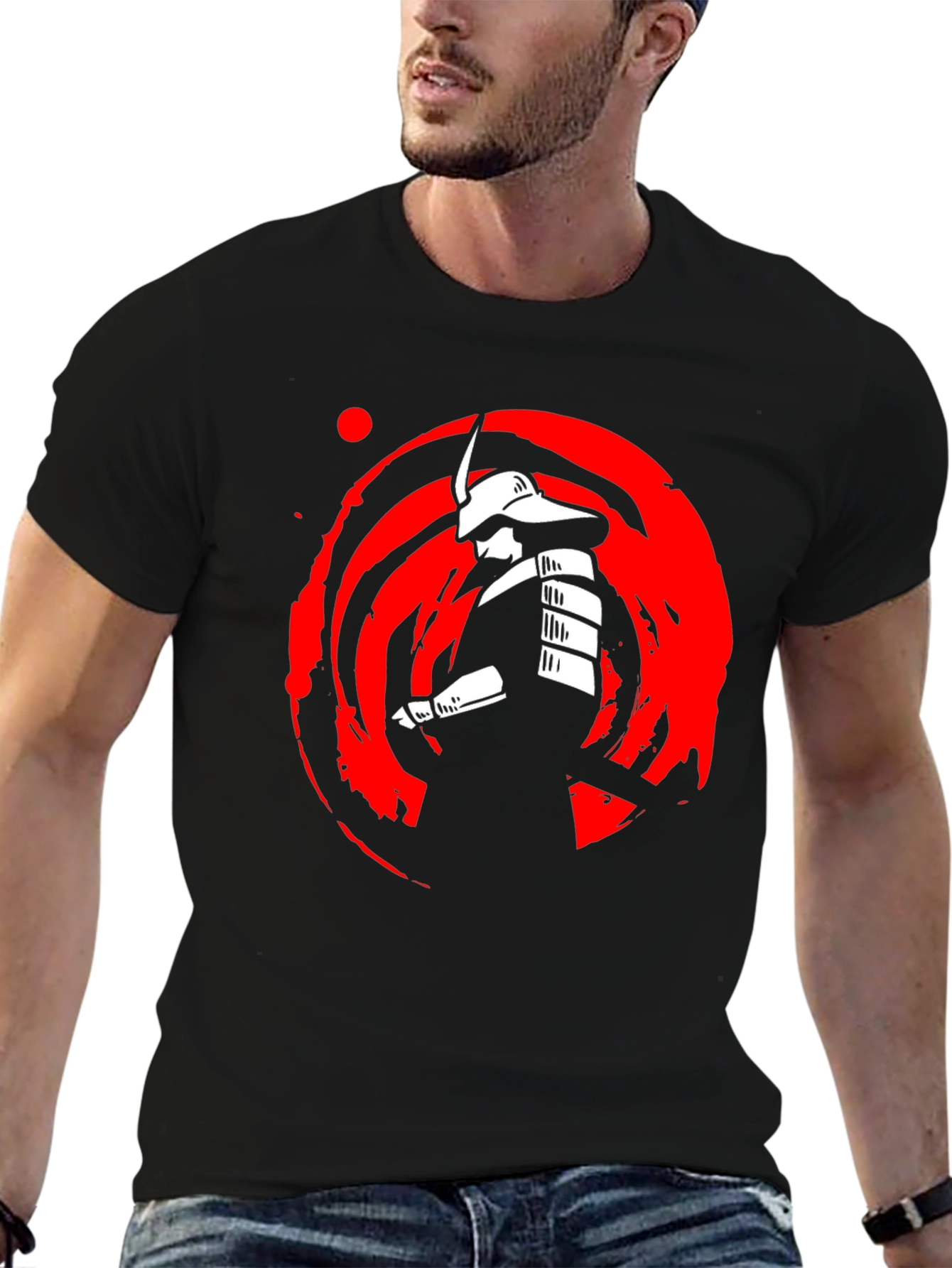 Samurai Graphic Black T-Shirt