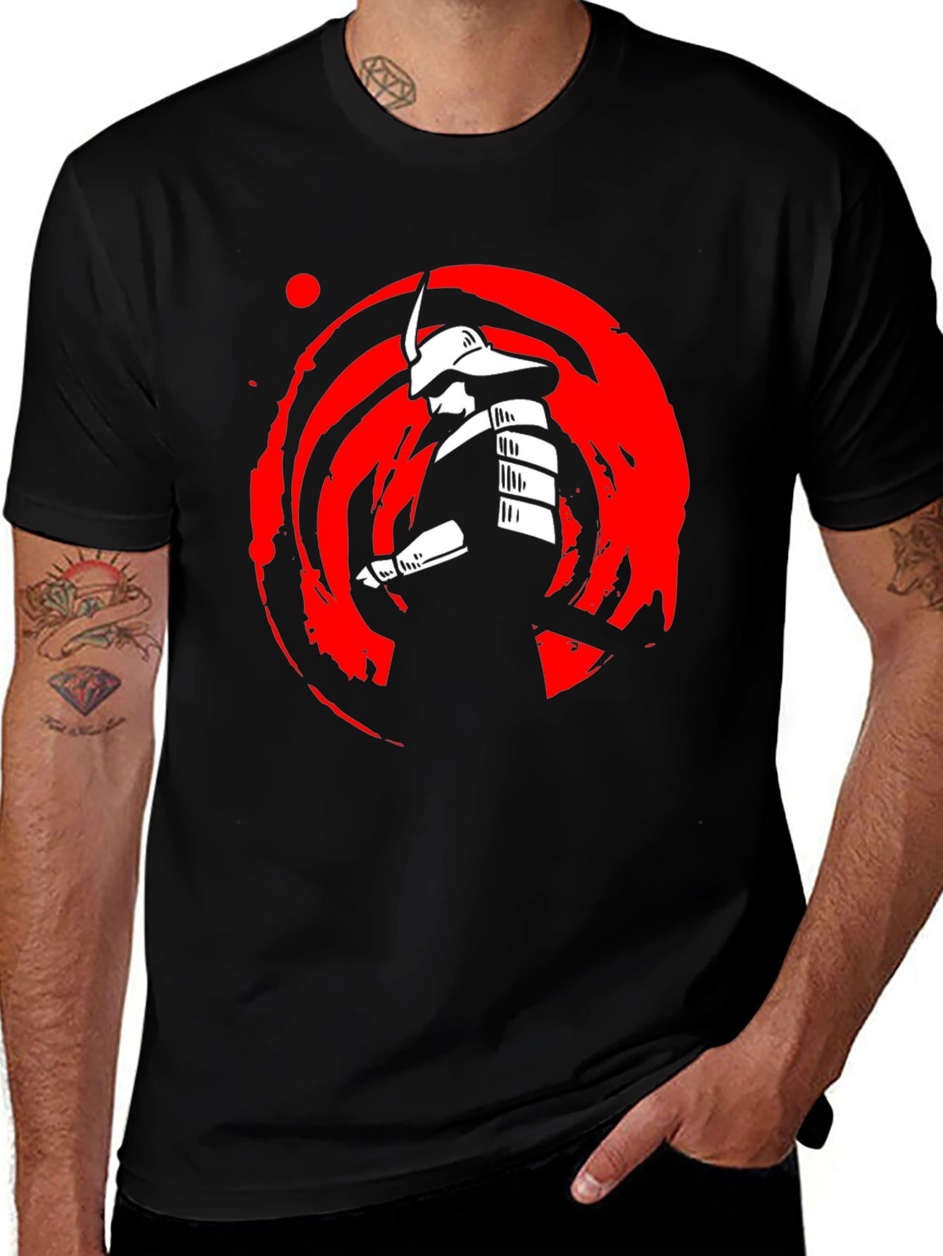 Samurai Graphic Black T-Shirt