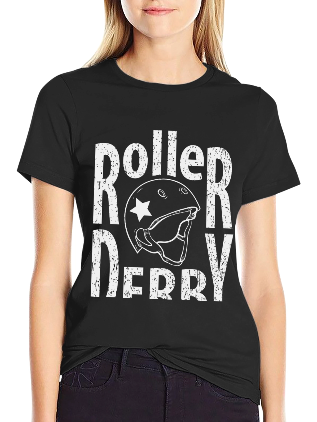 Roller Derby Graphic Tee - Unisex Black T-Shirt