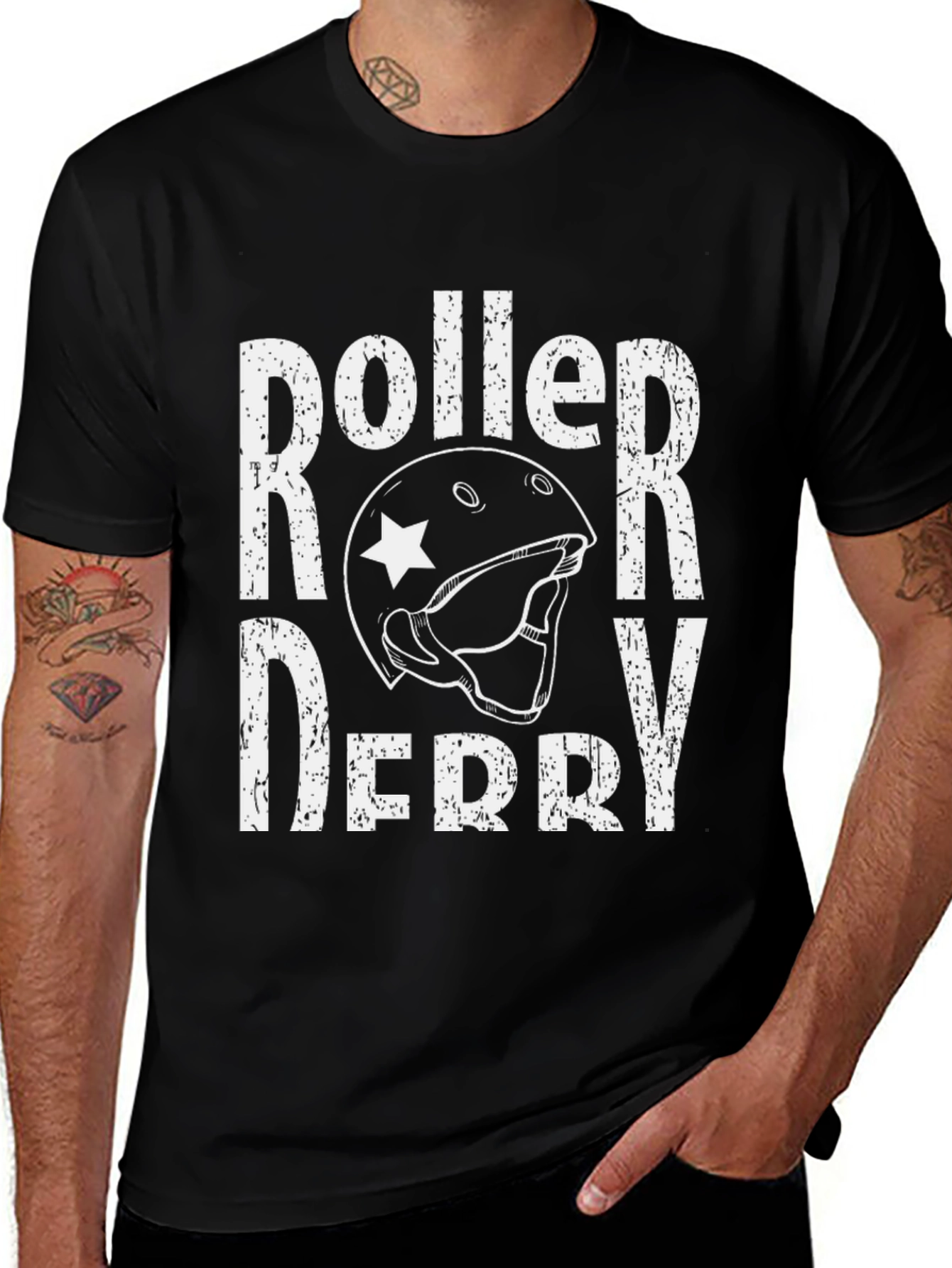 Roller Derby Graphic Tee - Unisex Black T-Shirt