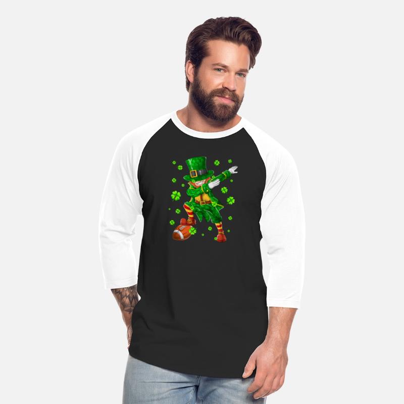 St Patricks Day Football Dabbing Leprechaun