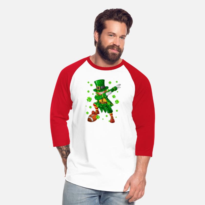St Patricks Day Football Dabbing Leprechaun