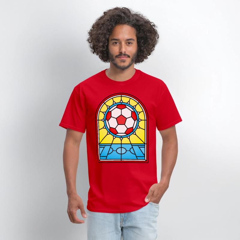 Stained Glass Window Football Soccer Art