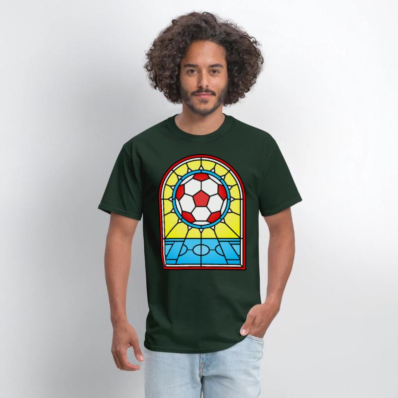 Stained Glass Window Football Soccer Art
