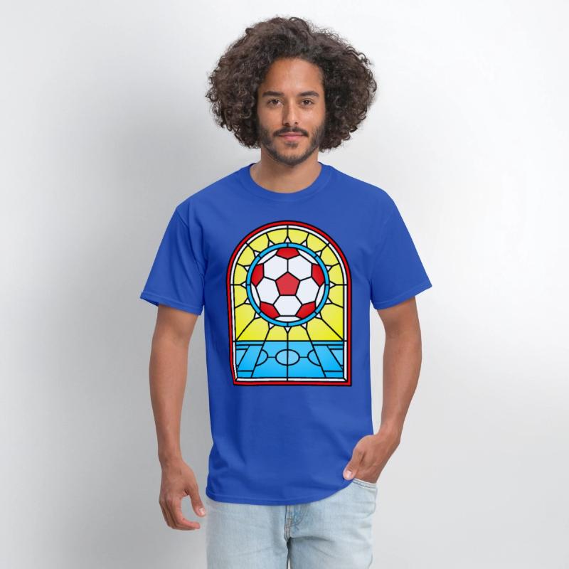 Stained Glass Window Football Soccer Art