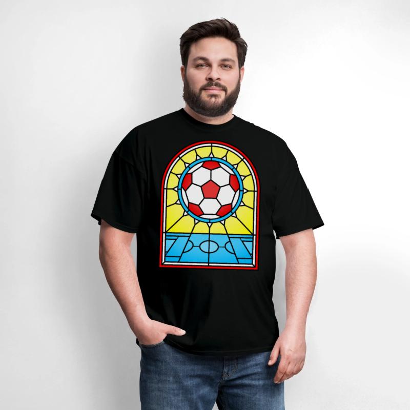 Stained Glass Window Football Soccer Art