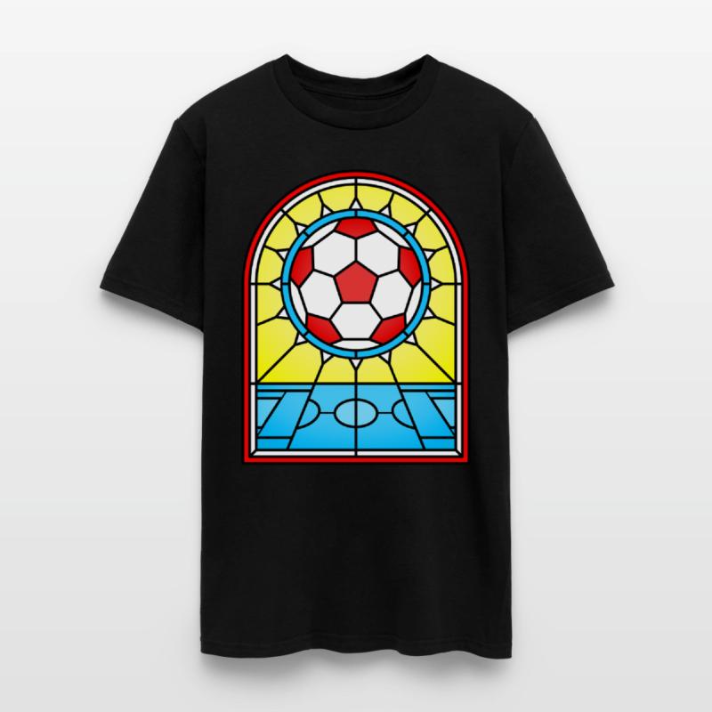 Stained Glass Window Football Soccer Art