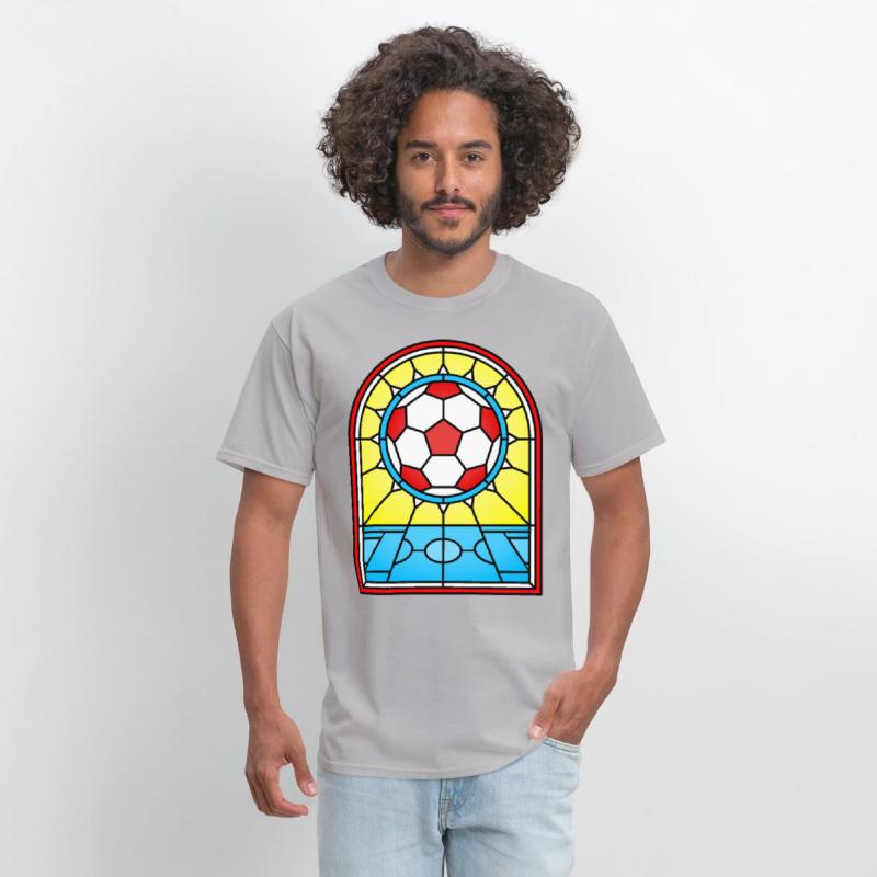 Stained Glass Window Football Soccer Art