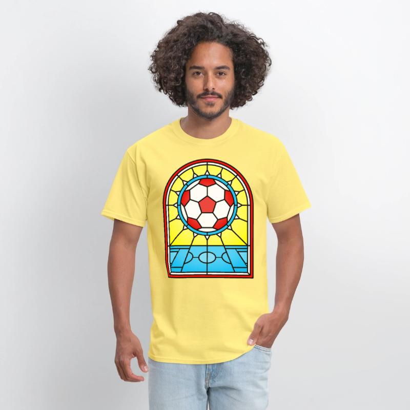 Stained Glass Window Football Soccer Art