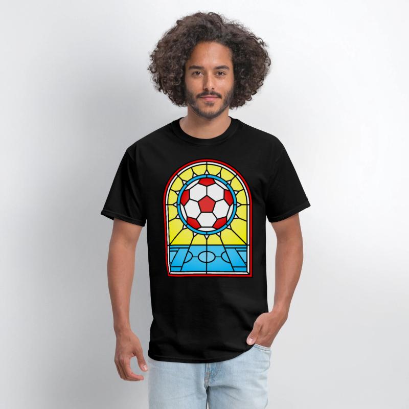 Stained Glass Window Football Soccer Art