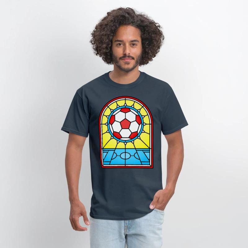 Stained Glass Window Football Soccer Art