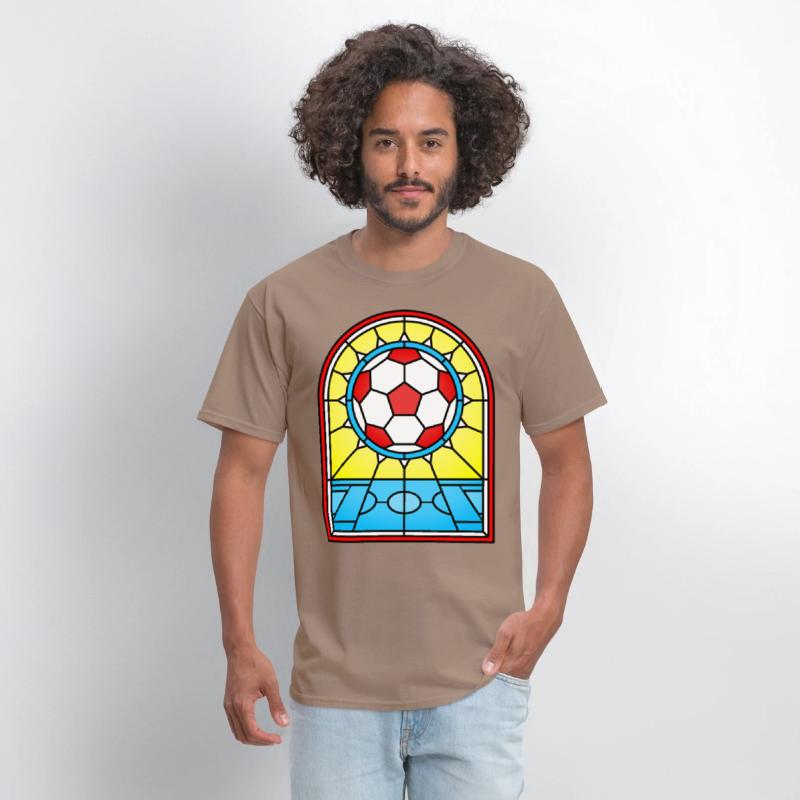 Stained Glass Window Football Soccer Art