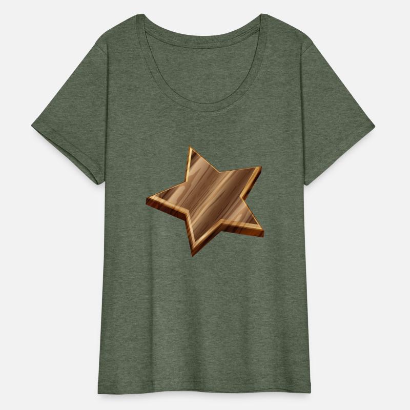 Star in dark wood look with grain