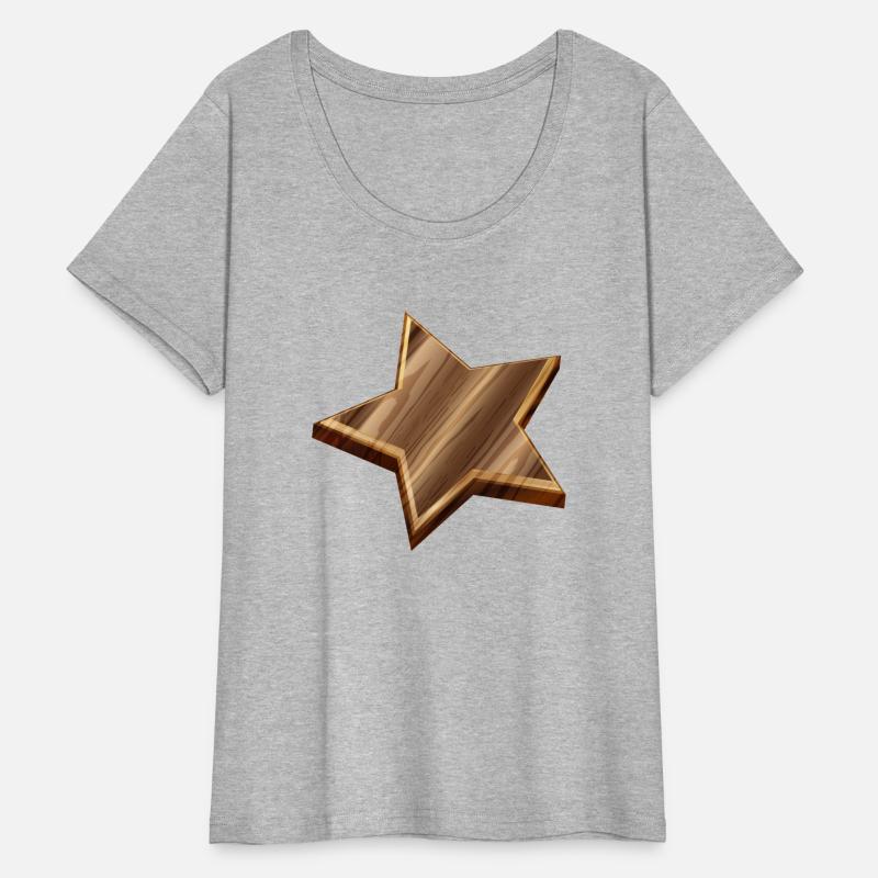 Star in dark wood look with grain