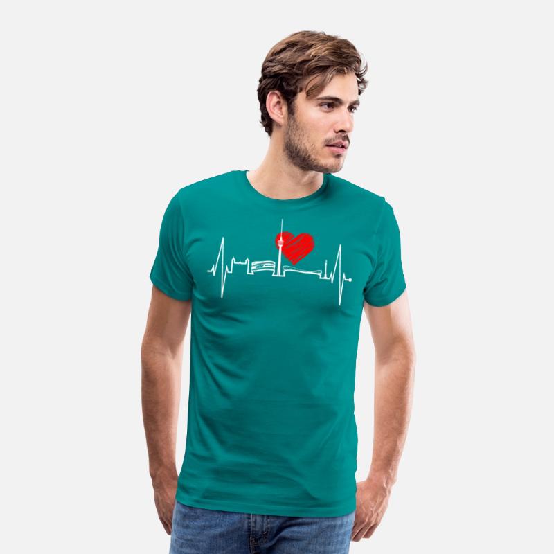 Stuttgart Skyline Heartbeat Germany Fan Heart Love