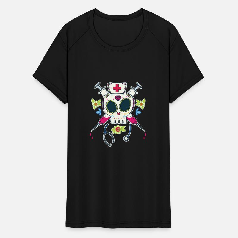 Sugar Skull Nurse Skeleton Funny Halloween Costume