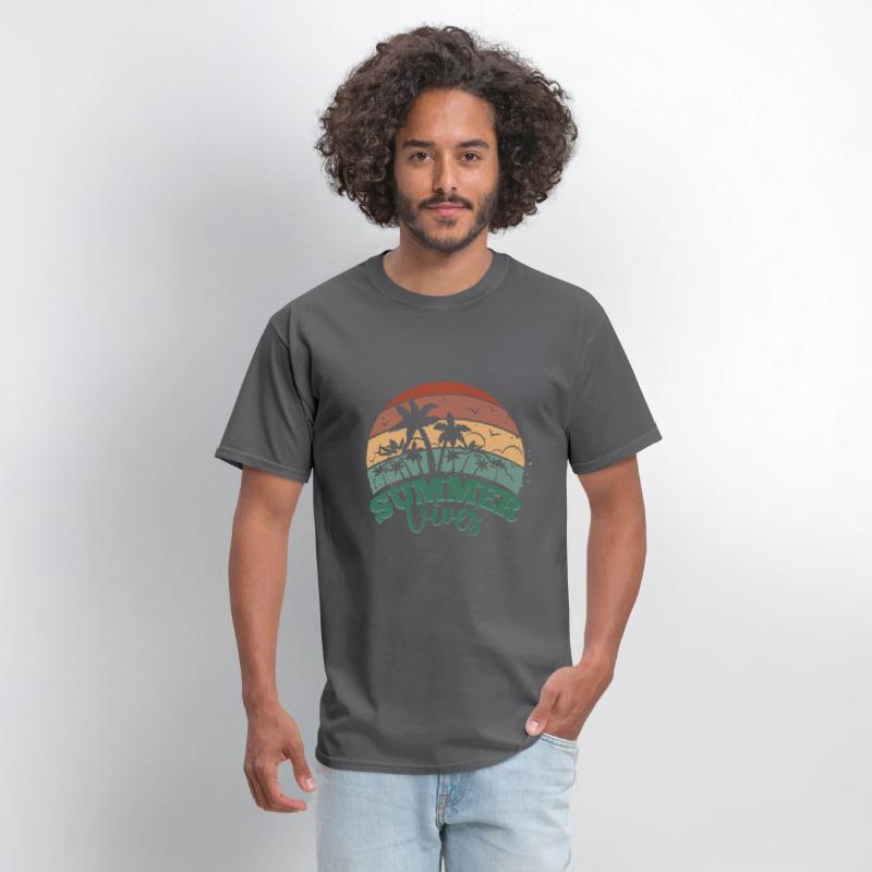 Summer Sunset Palm Tree Vintage 70s 80s