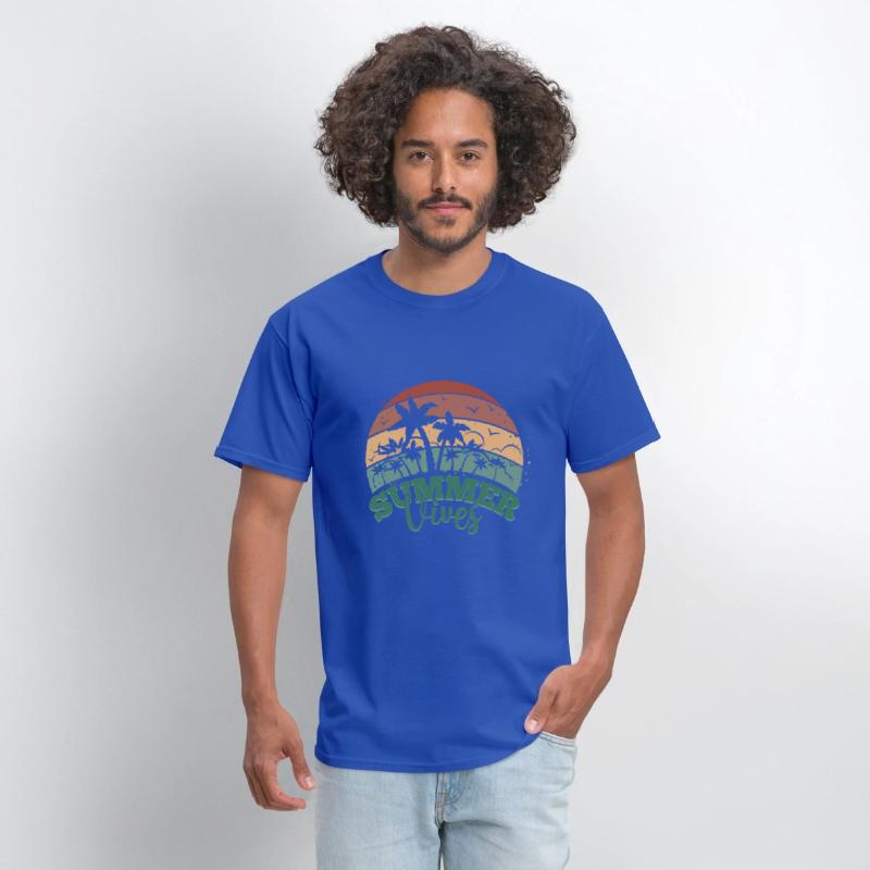 Summer Sunset Palm Tree Vintage 70s 80s