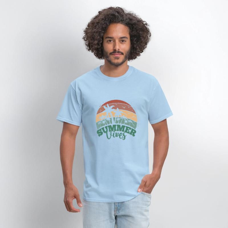 Summer Sunset Palm Tree Vintage 70s 80s