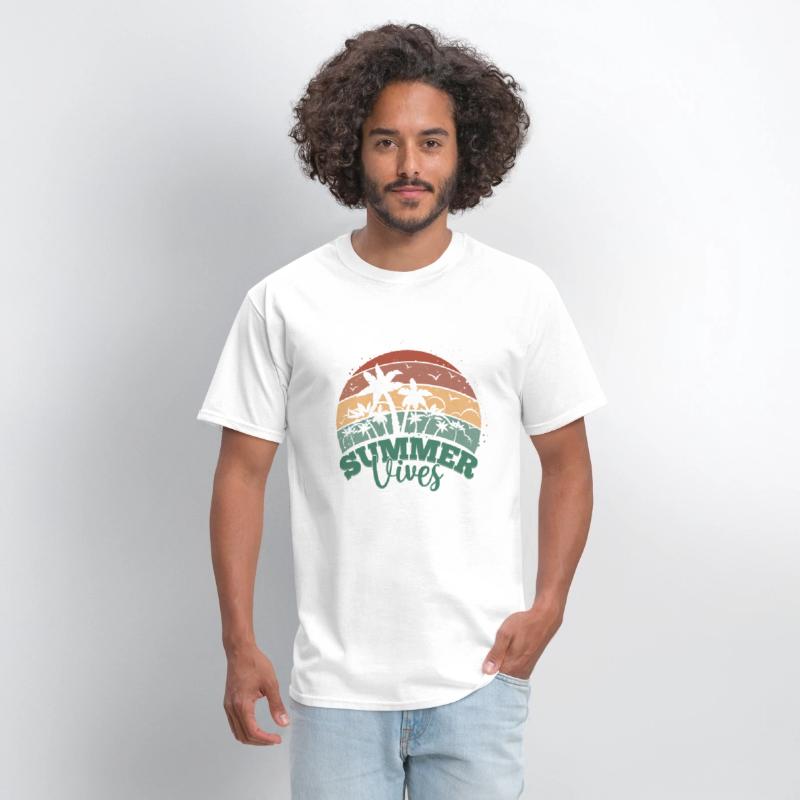 Summer Sunset Palm Tree Vintage 70s 80s