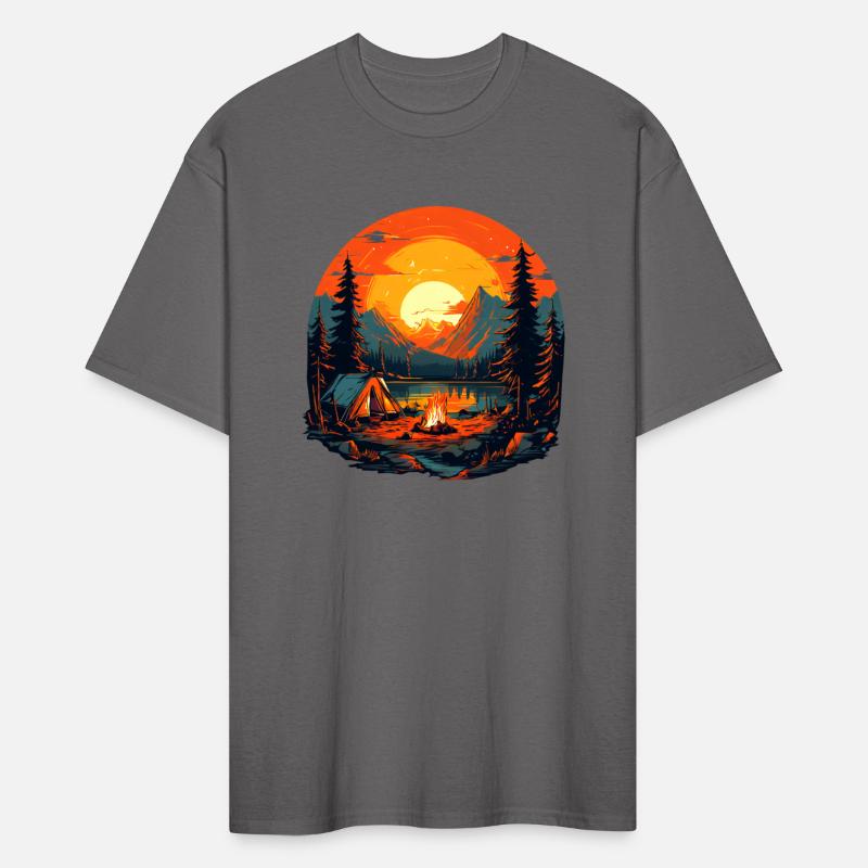 Sunset Serenity A Campfire Reflection