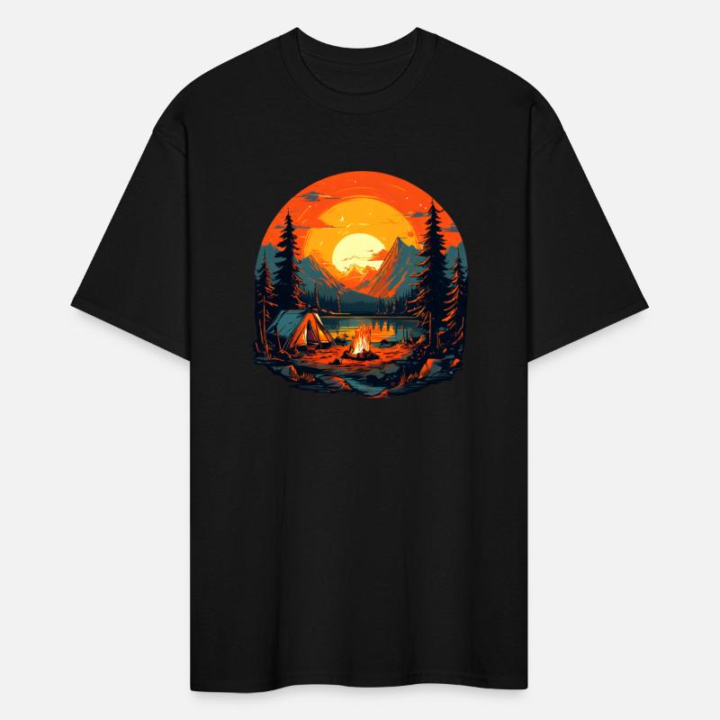 Sunset Serenity A Campfire Reflection