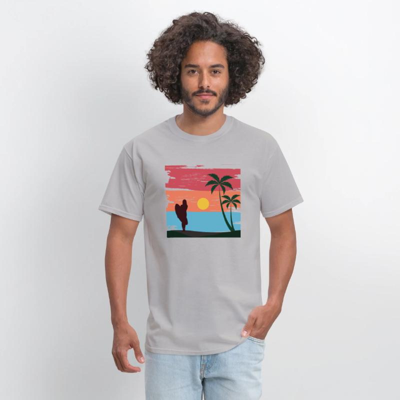 Sunset surfing