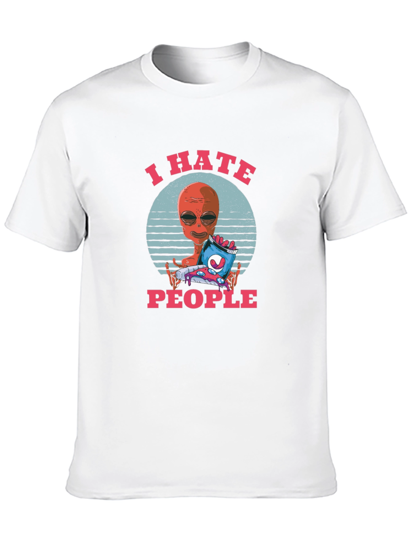 I Hate People Alien Graphic T-Shirt