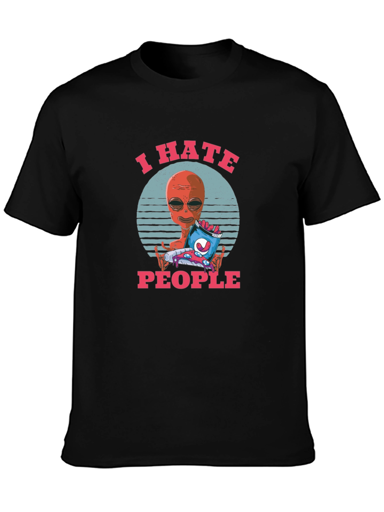 I Hate People Alien Graphic T-Shirt