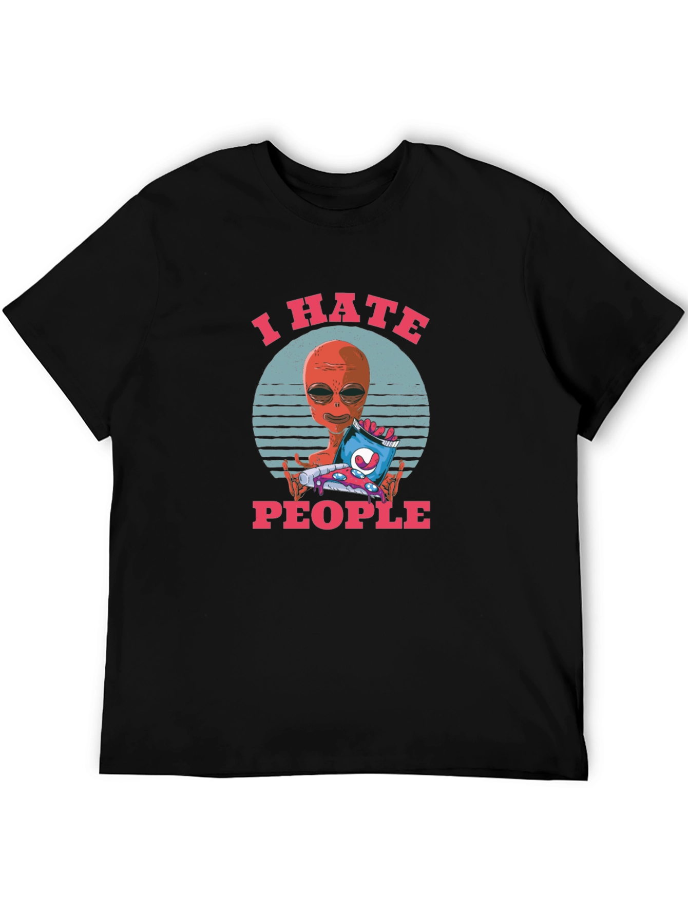 I Hate People Alien Graphic T-Shirt
