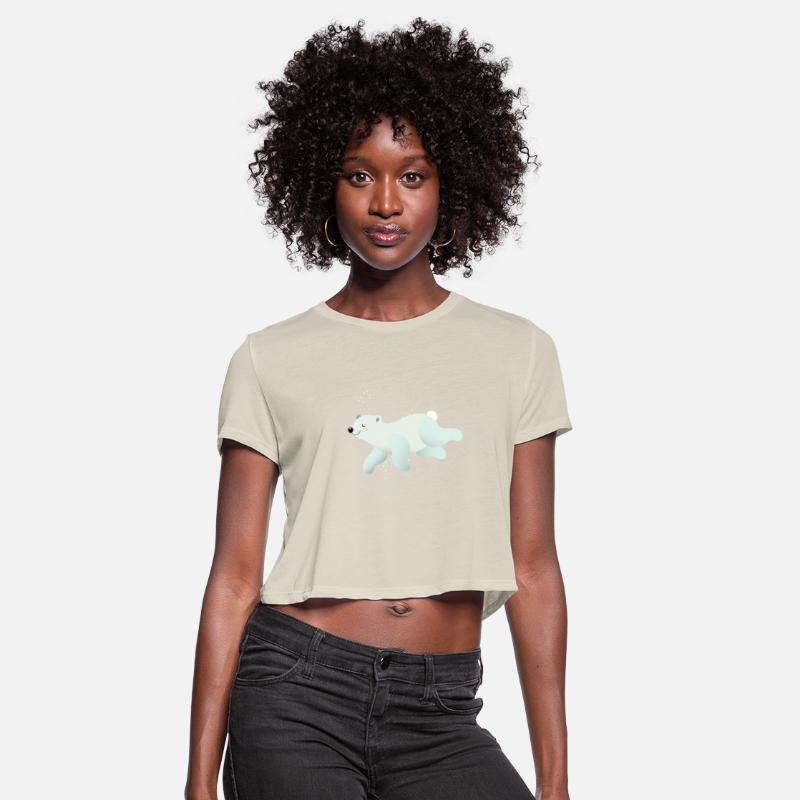 swimming polar bear in soft colors